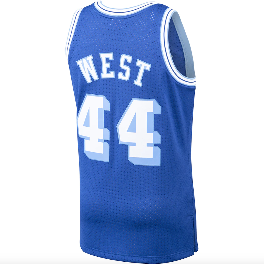 Men's Los Angeles Lakers Jerry West Mitchell & Ness Royal Hardwood Classics 1960-61 Swingman Jersey