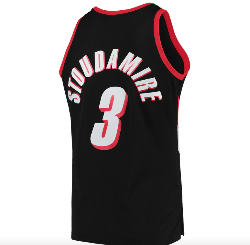 Men's Damon Stoudamire Portland Trail Blazers Mitchell & Ness Hardwood Classics Swingman Jersey - Black