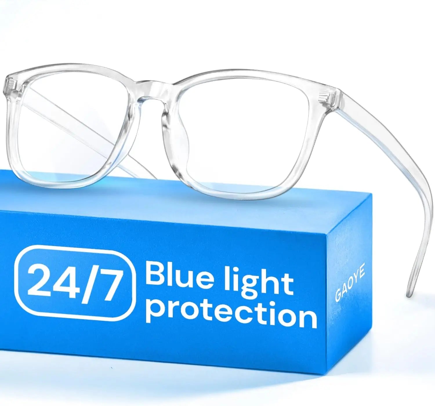 Clear Blue Light Glasses for Computer & Gaming - Anti UV, Scratch-Resistant, Comfort Fit