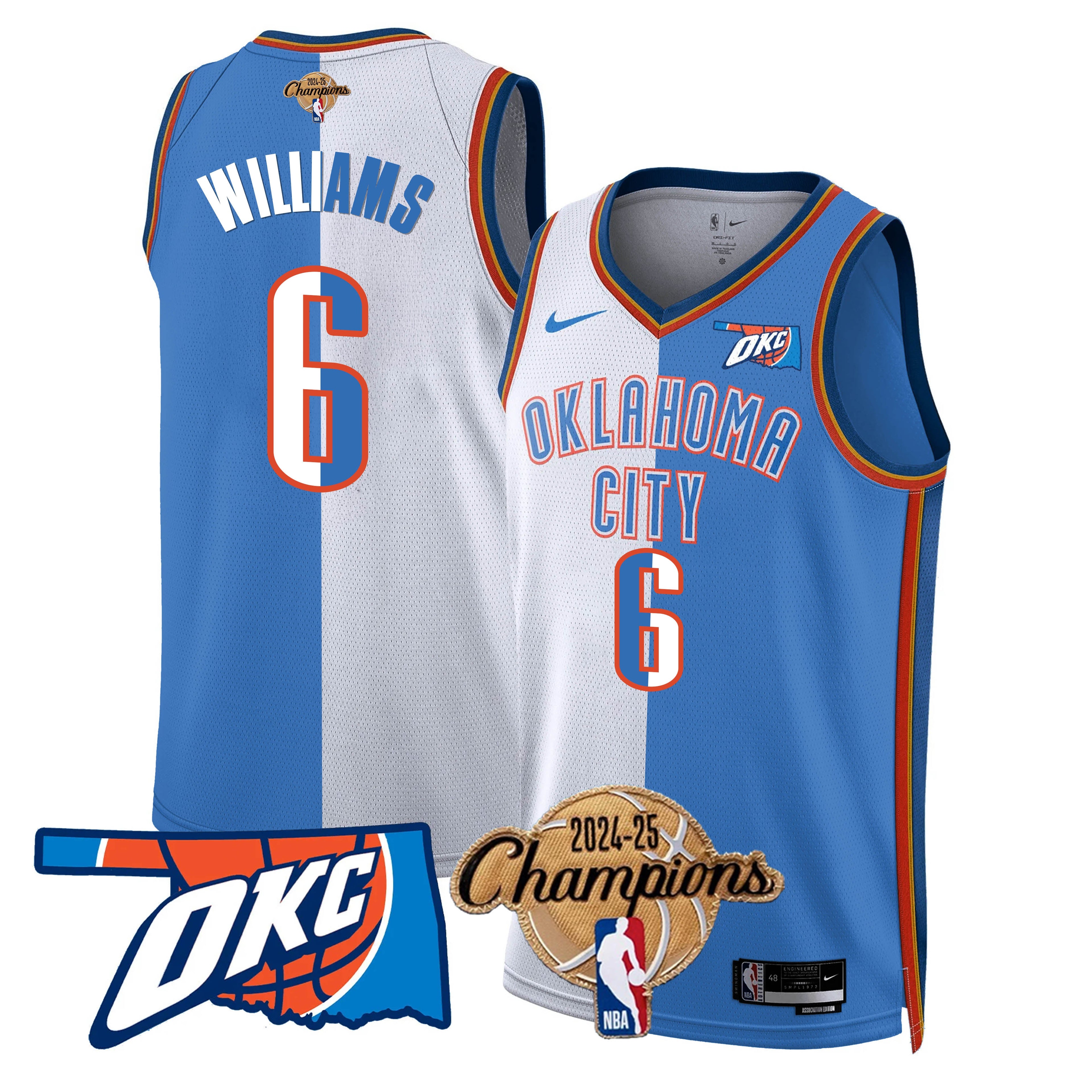 OKC 2024-25 Champions Jersey - Stitched