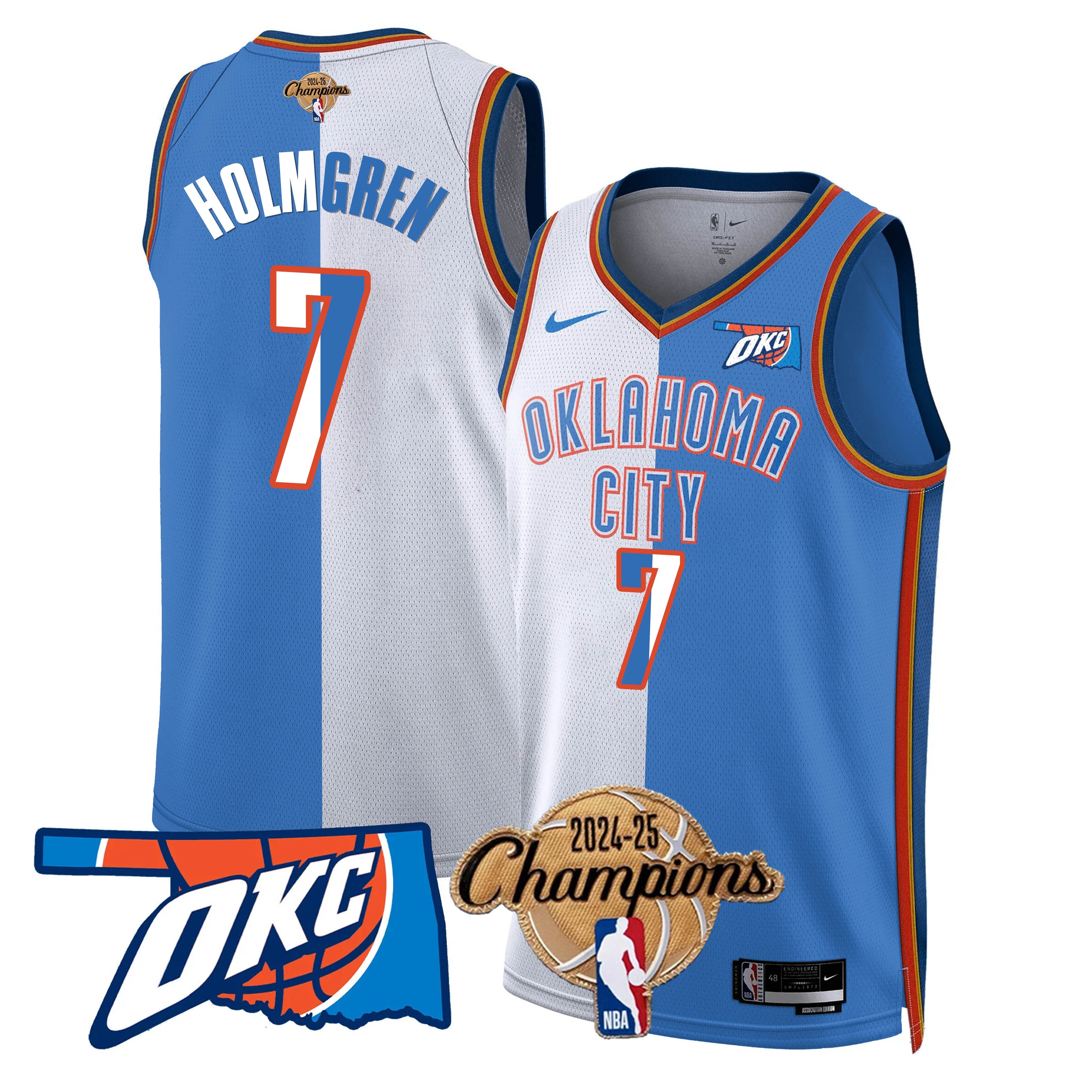 OKC 2024-25 Champions Jersey - Stitched