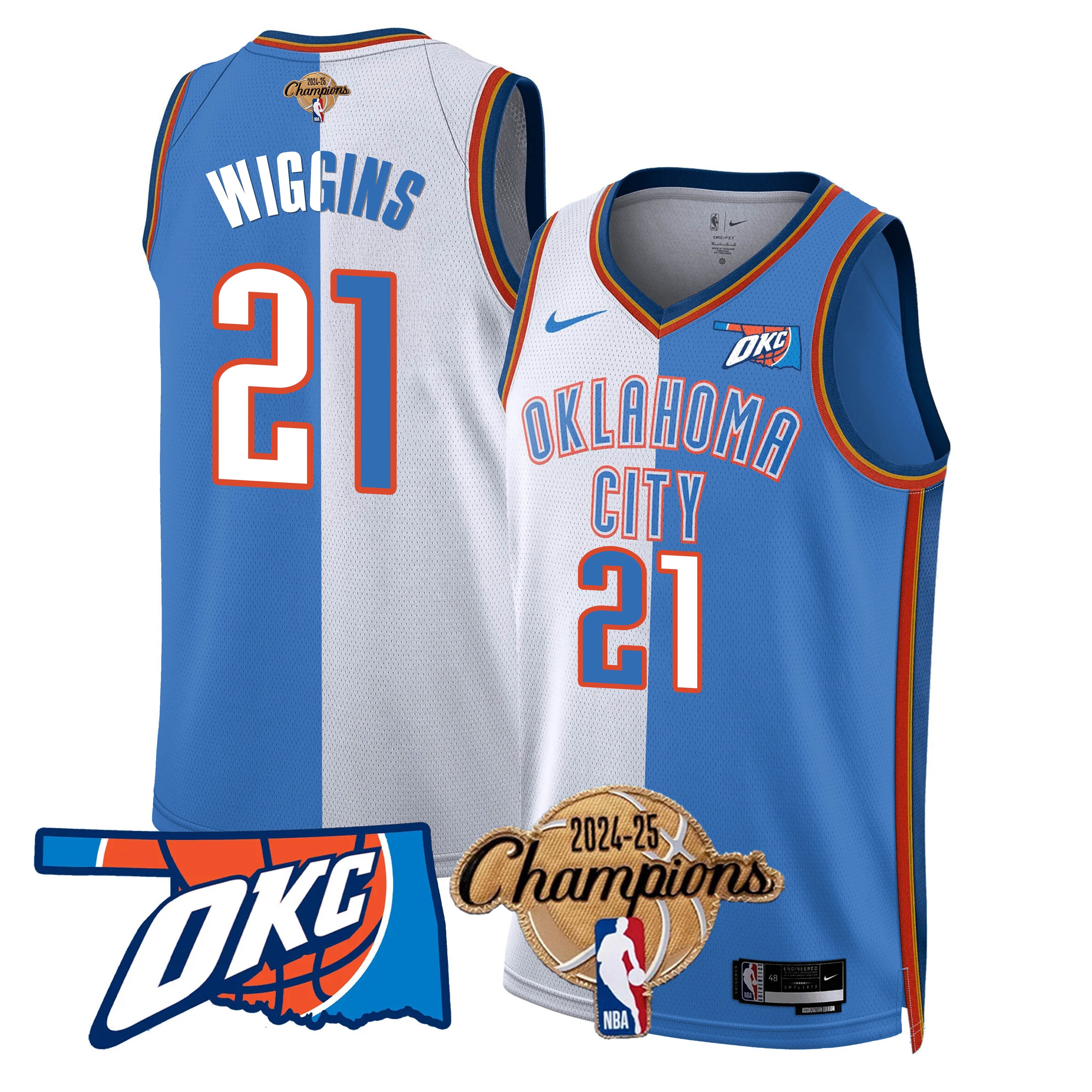 OKC 2024-25 Champions Jersey - Stitched