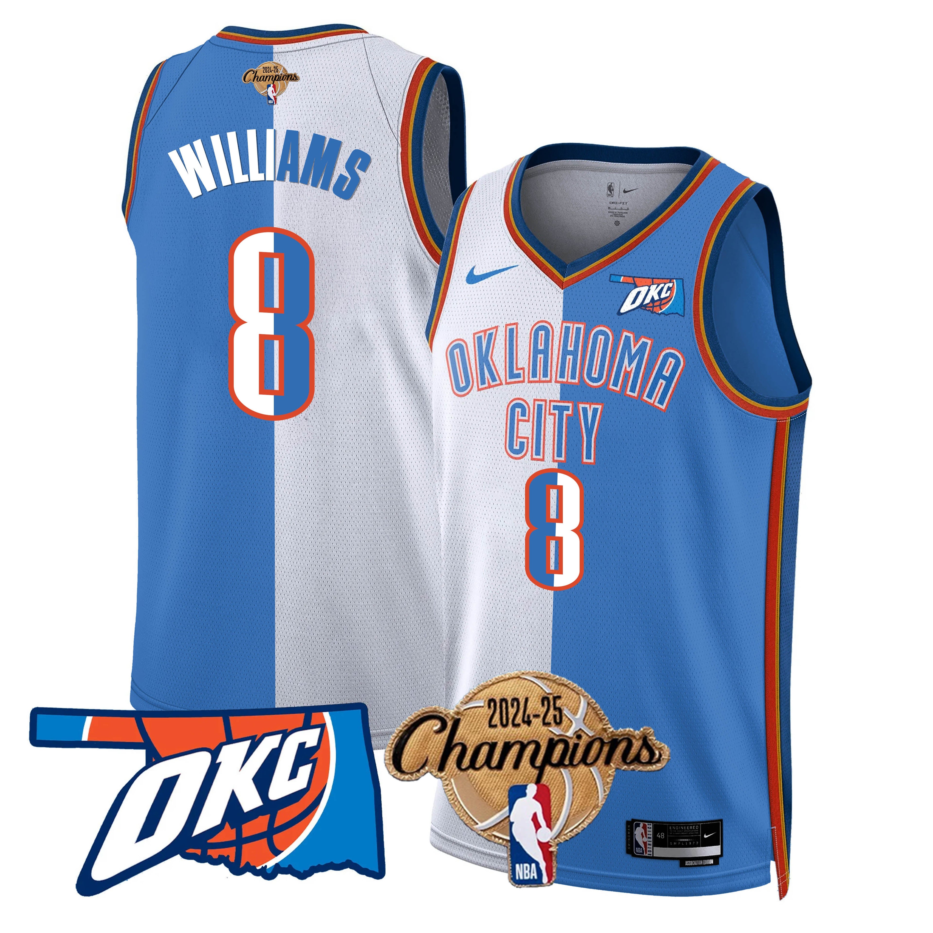 OKC 2024-25 Champions Jersey - Stitched