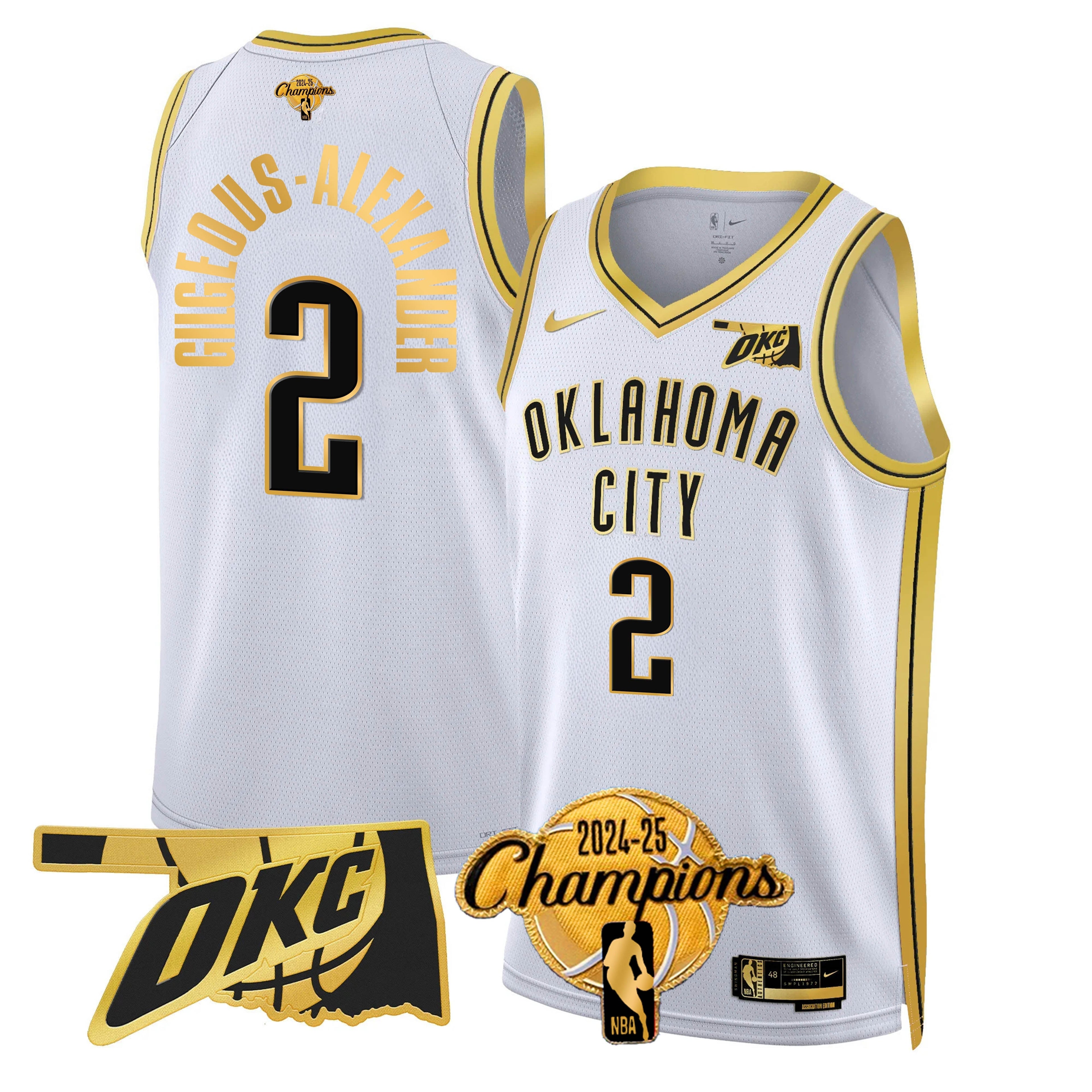 OKC 2024-25 Champions Jersey - Stitched