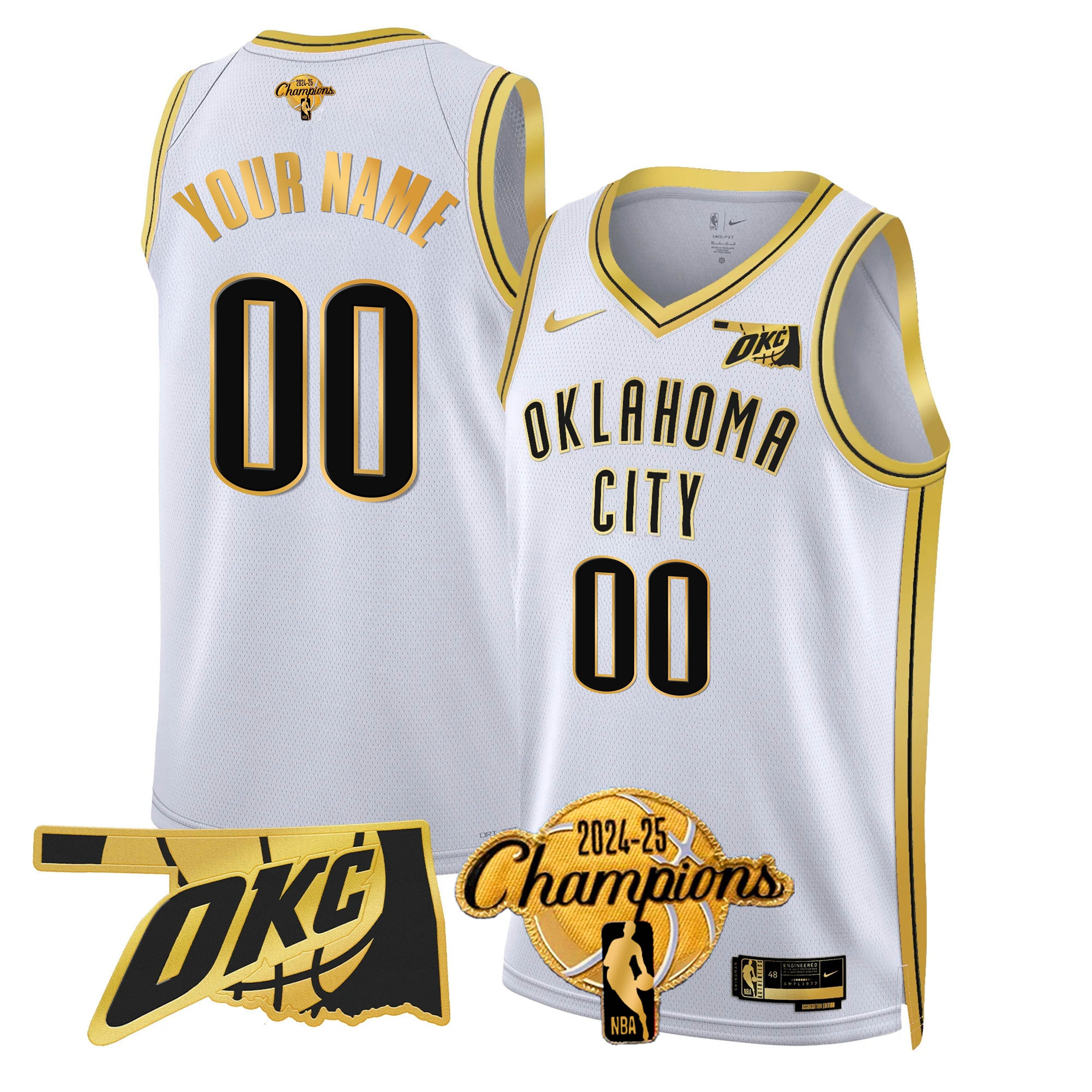 OKC 2024-25 Champions Custom Jersey - Stitched