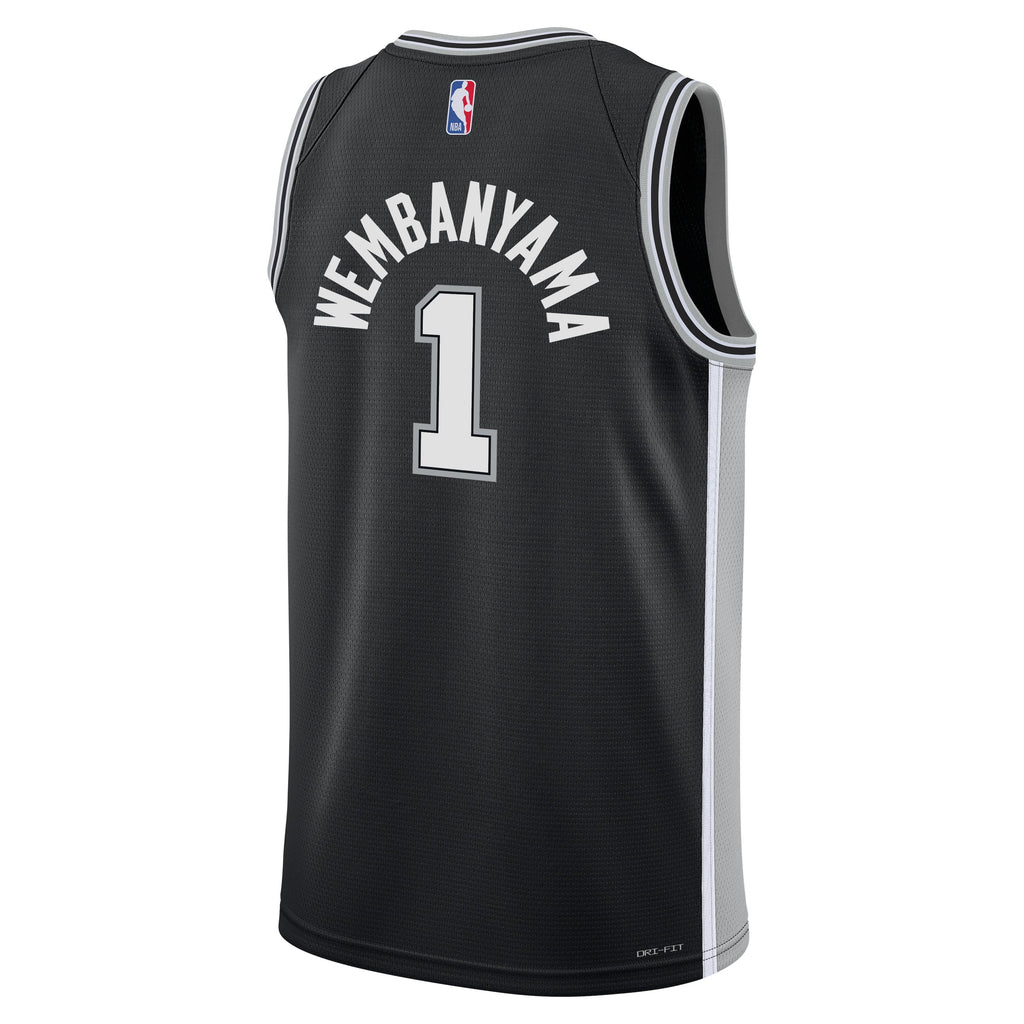 Youth San Antonio Spurs Victor Wembanyama Nike Black Swingman Icon Jersey