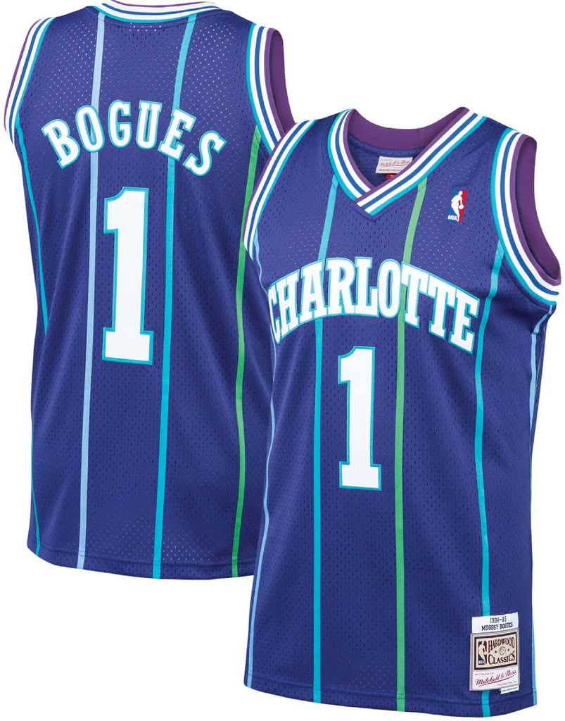 Charlotte Hornets Muggsy Bogues Purple 1994-95 Hardwood Classics Swingman Jersey