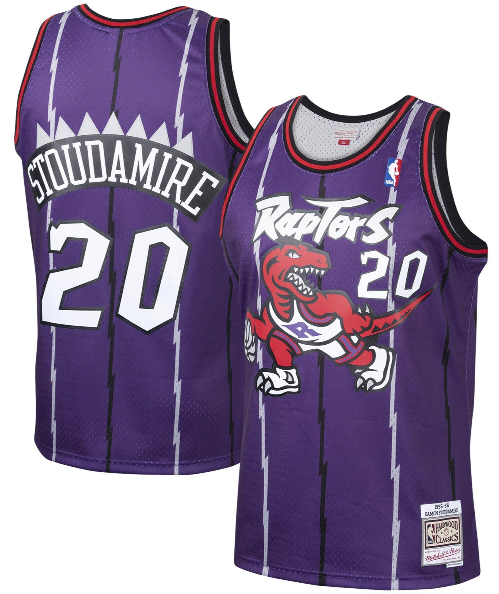 Men's Damon Stoudamire Toronto Raptors Mitchell & Ness 1995-96 Hardwood Classics Swingman Jersey - Purple