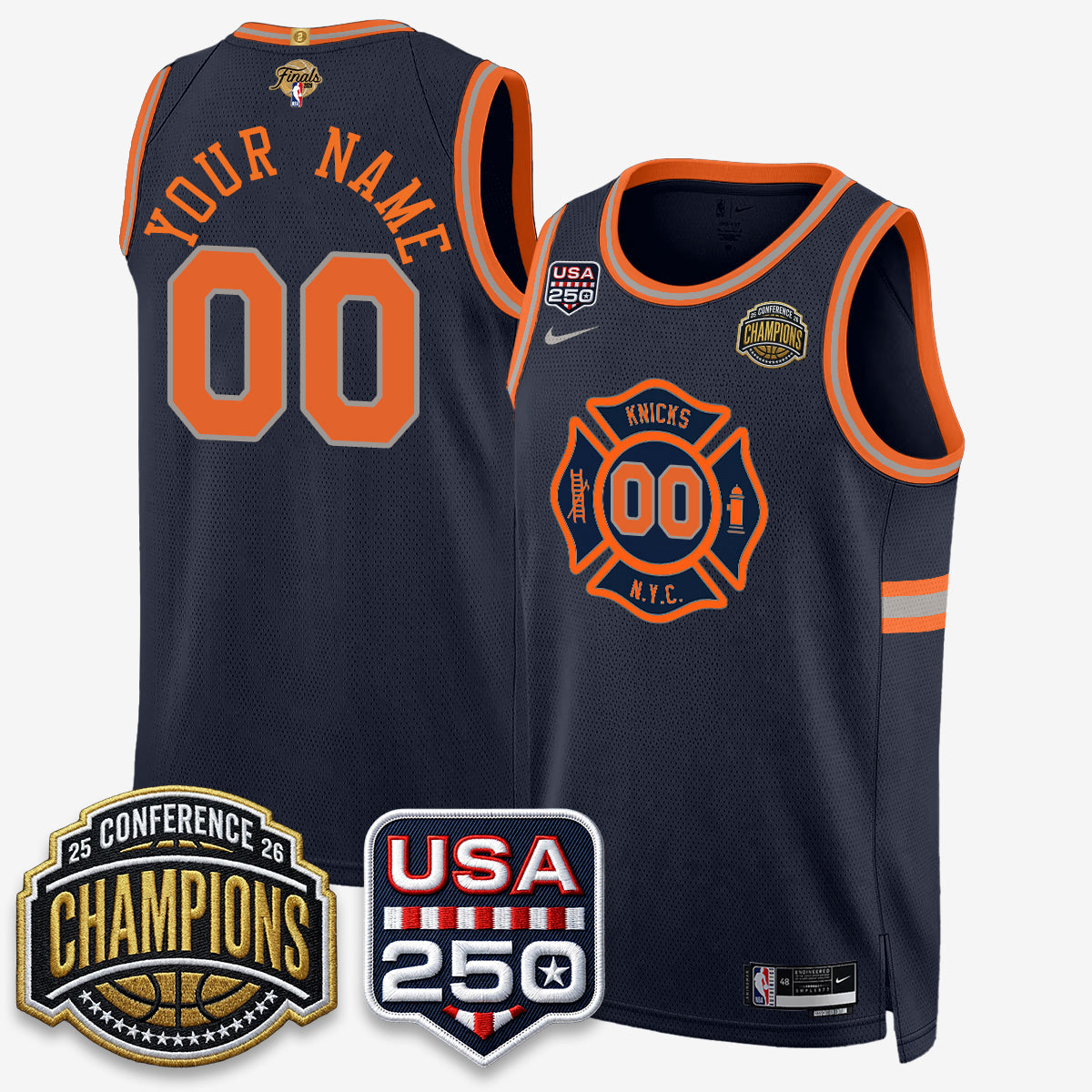 NYK 2026 NBA Eastern Conference Champions City Edition Custom Jersey V2- Stitched