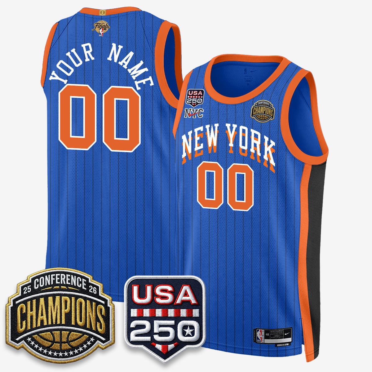 NYK 2026 NBA Eastern Conference Champions City Edition Custom Jersey V2- Stitched