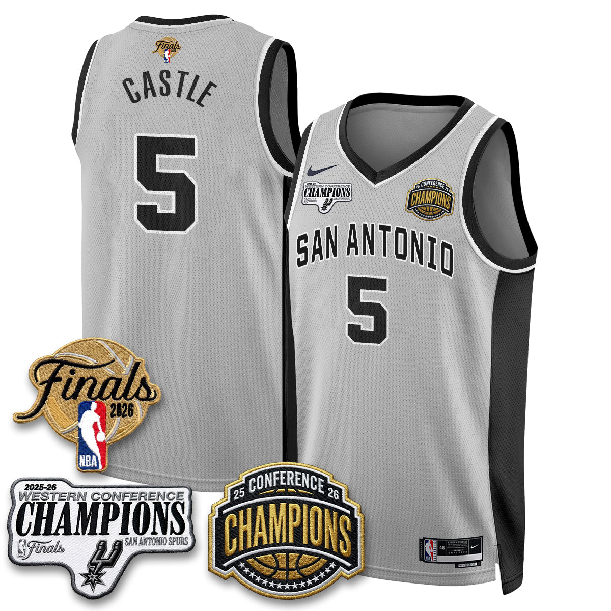 SAS 2026 NBA Western Conference Champions Vapor Jersey - Stitched
