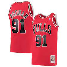 Chicago Bulls Dennis Rodman Red 1997-98 Hardwood Classics Swingman Jersey