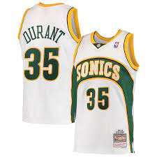 Seattle Supersonics Kevin Durant White 2007-08 Hardwood Classics Swingman Jersey