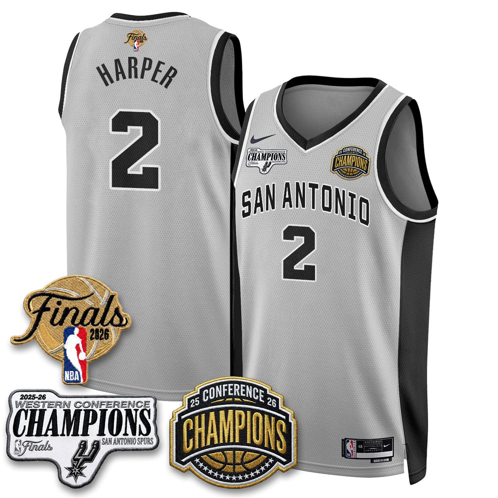 SAS 2026 NBA Western Conference Champions Vapor Jersey - Stitched