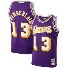 Los Angeles Lakers Wilt Chamberlain 1971-72 Mitchell & Ness Purple Basketball Jersey