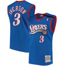 Philadelphia 76ers Allen Iverson 1999-2000 Mitchell & Ness Blue Basketball Jersey