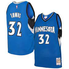 Minnesota Timberwolves Karl Anthony-Towns 2015-16 Mitchell & Ness Basketball Blue Jersey