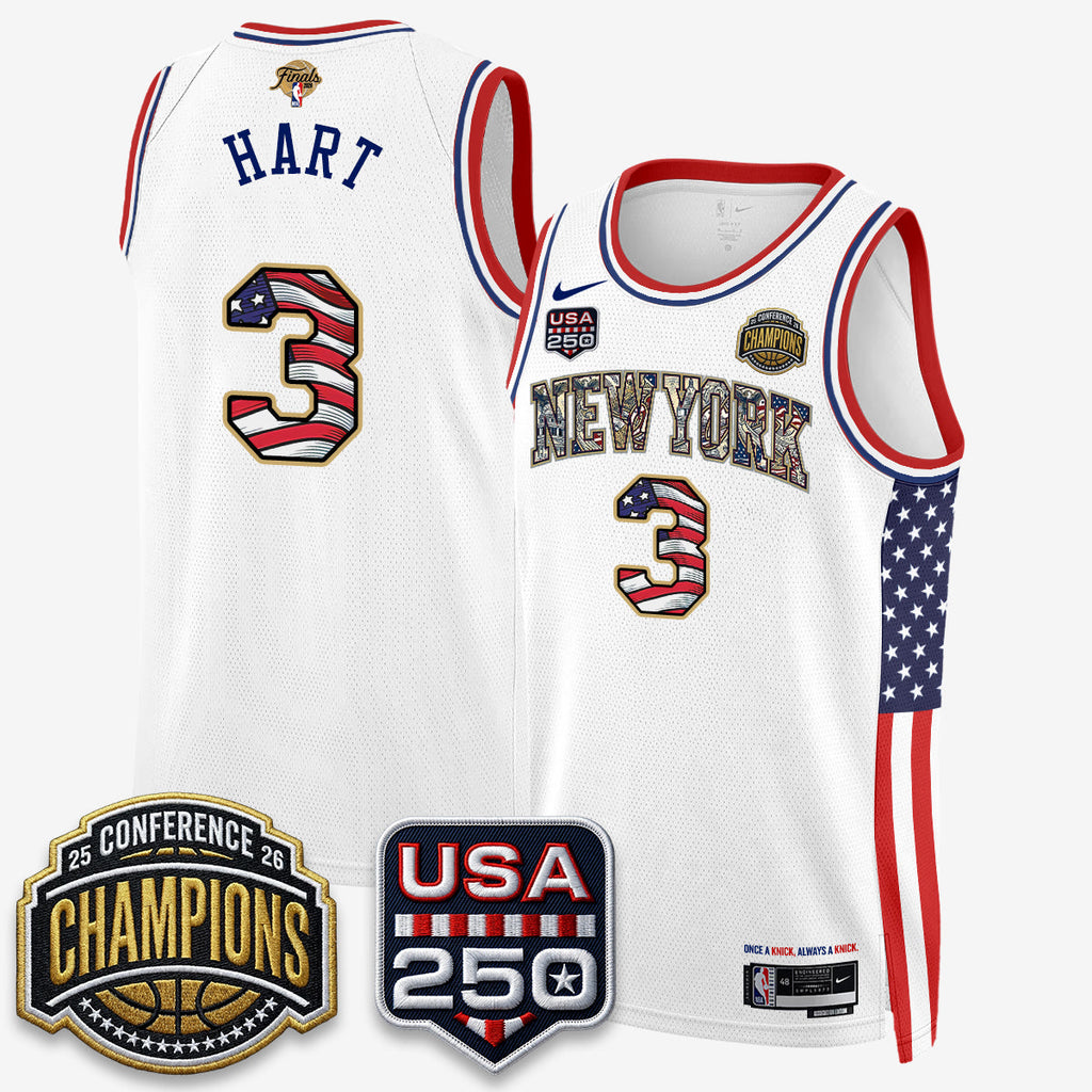 NYK 2026 NBA Eastern Conference Champions x Fourth of July Vapor Jersey - Stitched