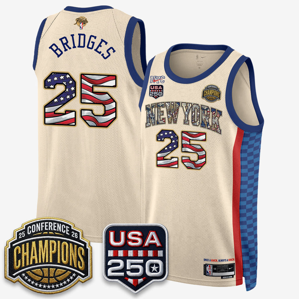 NYK 2026 NBA Eastern Conference Champions x Fourth of July Vapor Jersey - Stitched