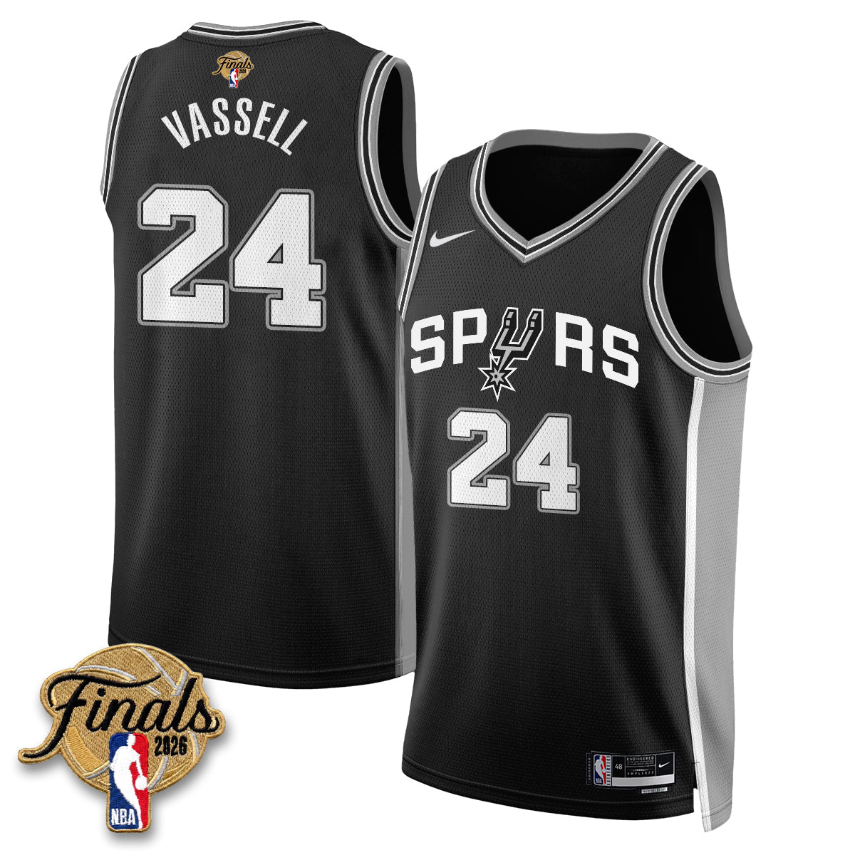 SAS 2026 NBA Western Conference Champions Vapor Jersey V2- Stitched