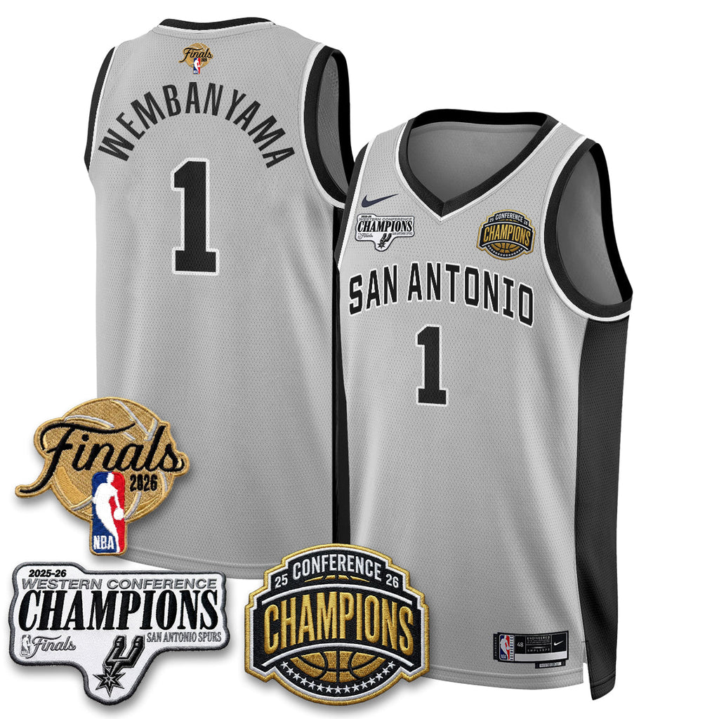 SAS 2026 NBA Western Conference Champions Vapor Jersey - Stitched
