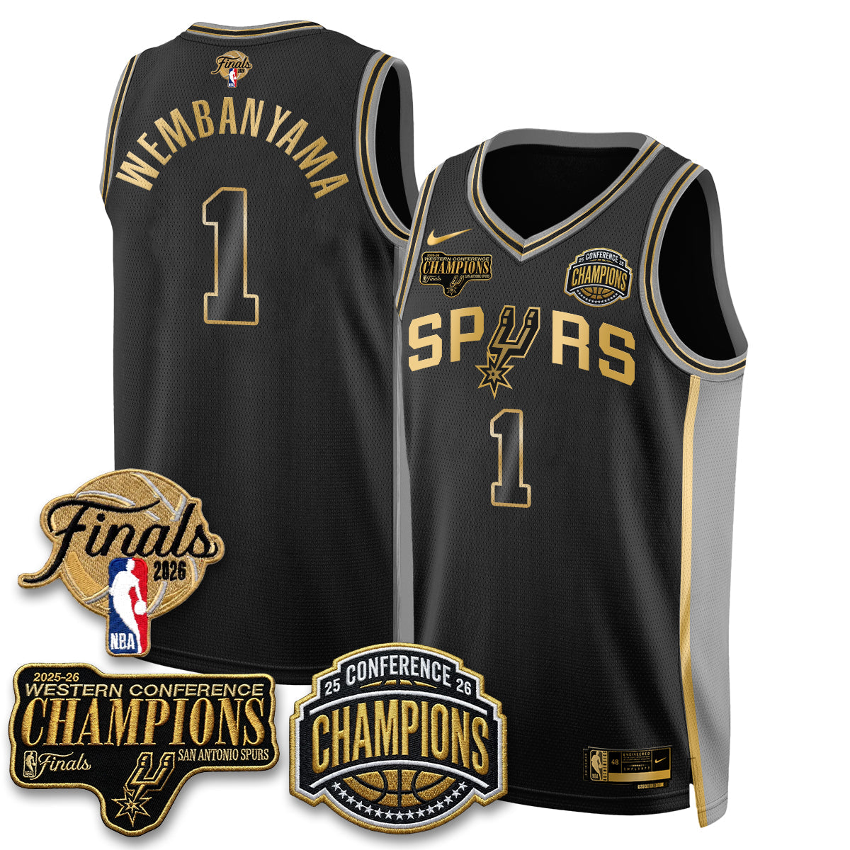SAS 2026 NBA Western Conference Champions Vapor Special Edition Jersey - Stitched