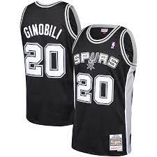 San Antonio Spurs Manu Ginobili 2002-03 Mitchell & Ness Black Basketball Jersey