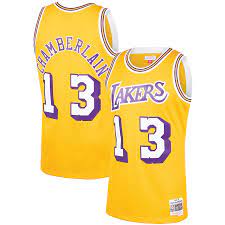 Los Angeles Lakers Wilt Chamberlain 1971-72 Mitchell & Ness Yellow Basketball Jersey