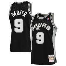 San Antonio Spurs Tony Parker 2001-02 Mitchell & Ness Black Basketball Jersey