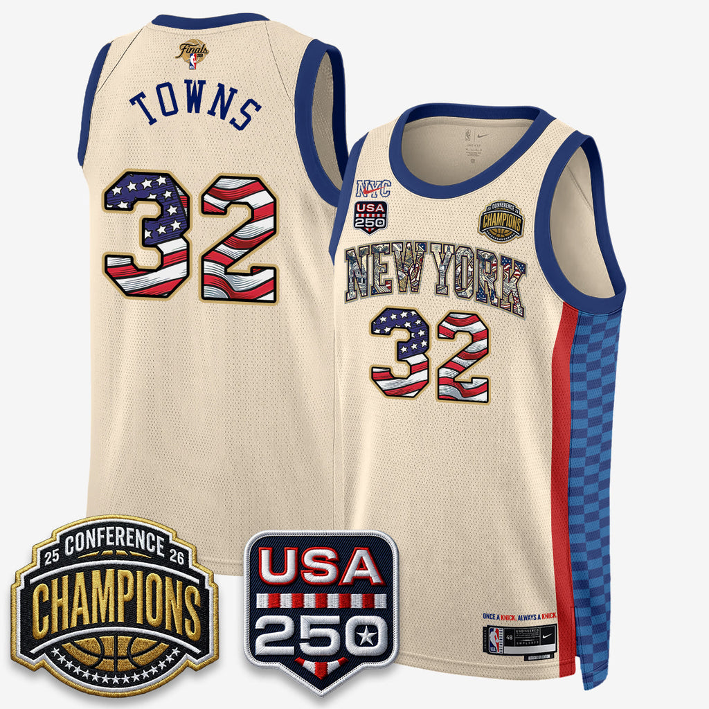 NYK 2026 NBA Eastern Conference Champions x Fourth of July Vapor Jersey - Stitched