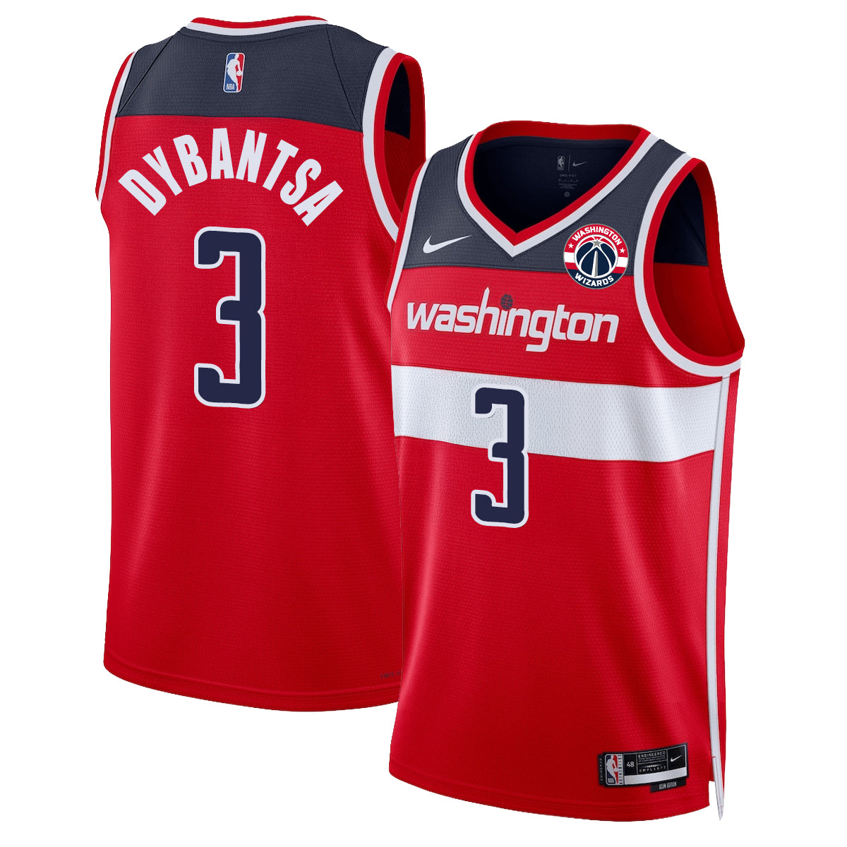 WAS 2026 Basketball Draft Pick #1 Vapor Jersey - Stitched