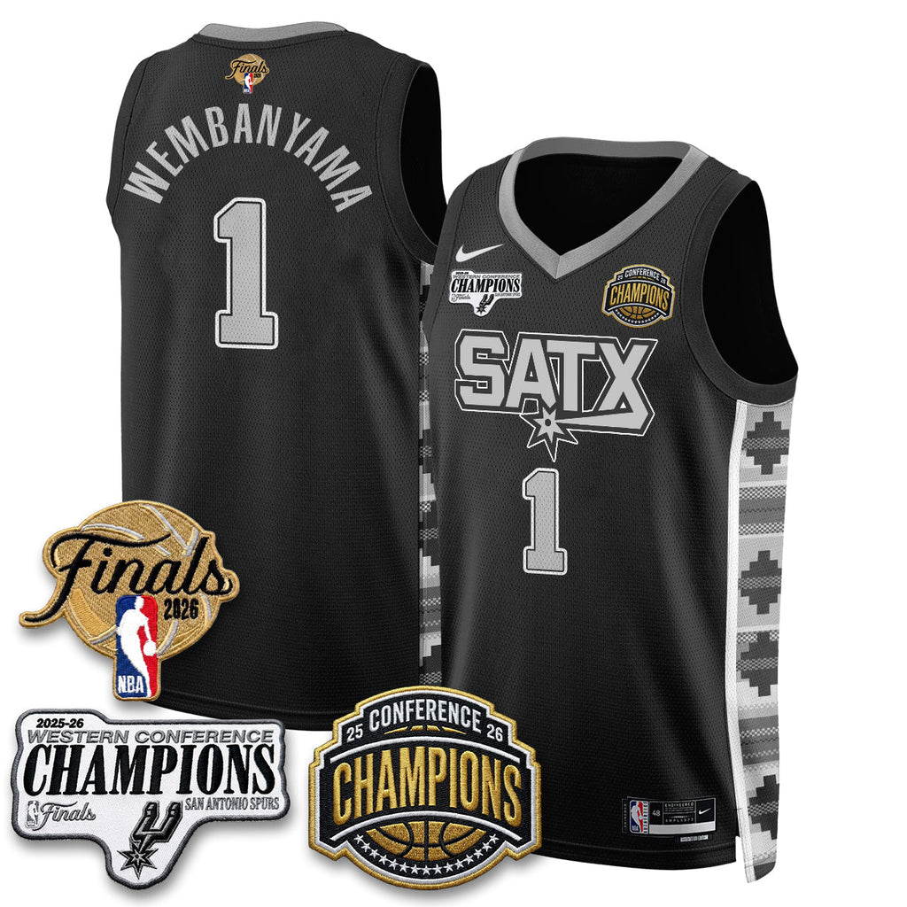SAS 2026 NBA Western Conference Champions Vapor Jersey - Stitched