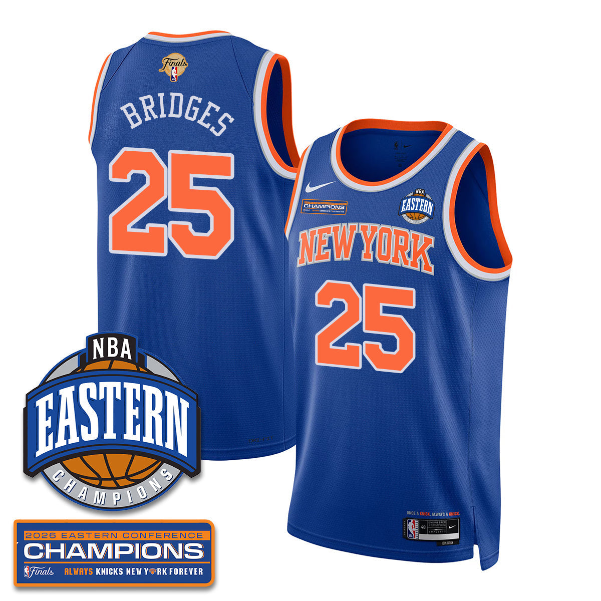 NYK 2026 NBA Eastern Conference Champions Vapor Jersey - Stitched