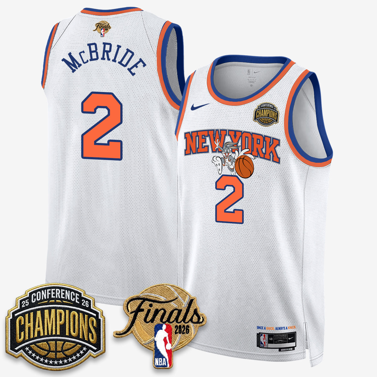 NYK 2026 NBA Eastern Conference Champions x Looney Tunes Vapor Jersey V2- Stitched