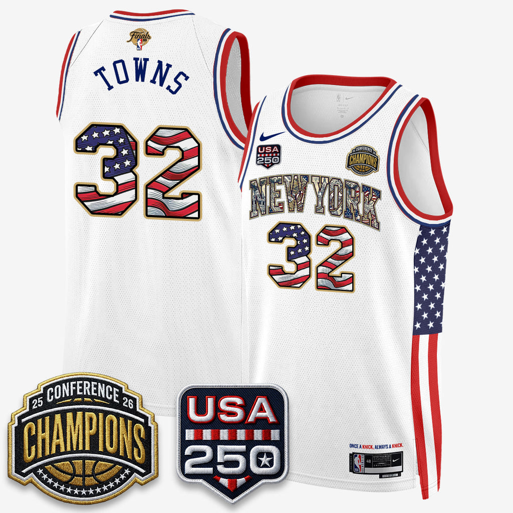 NYK 2026 NBA Eastern Conference Champions x Fourth of July Vapor Jersey - Stitched