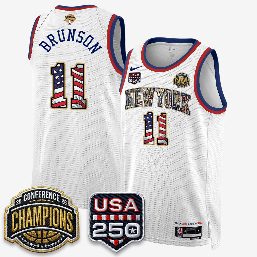 NYK 2026 NBA Eastern Conference Champions x Fourth of July Vapor Jersey - Stitched