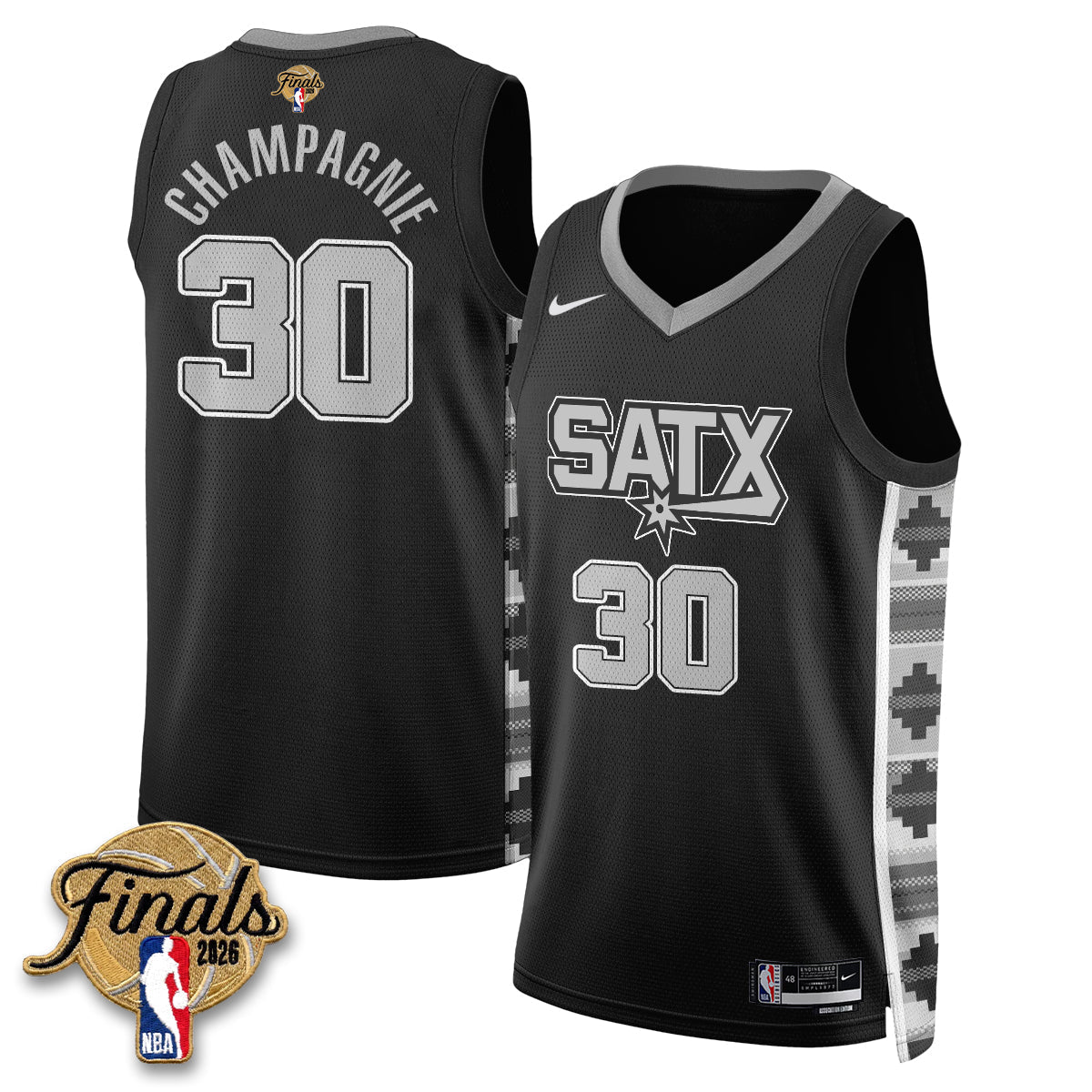 SAS 2026 NBA Western Conference Champions Vapor Jersey V2- Stitched