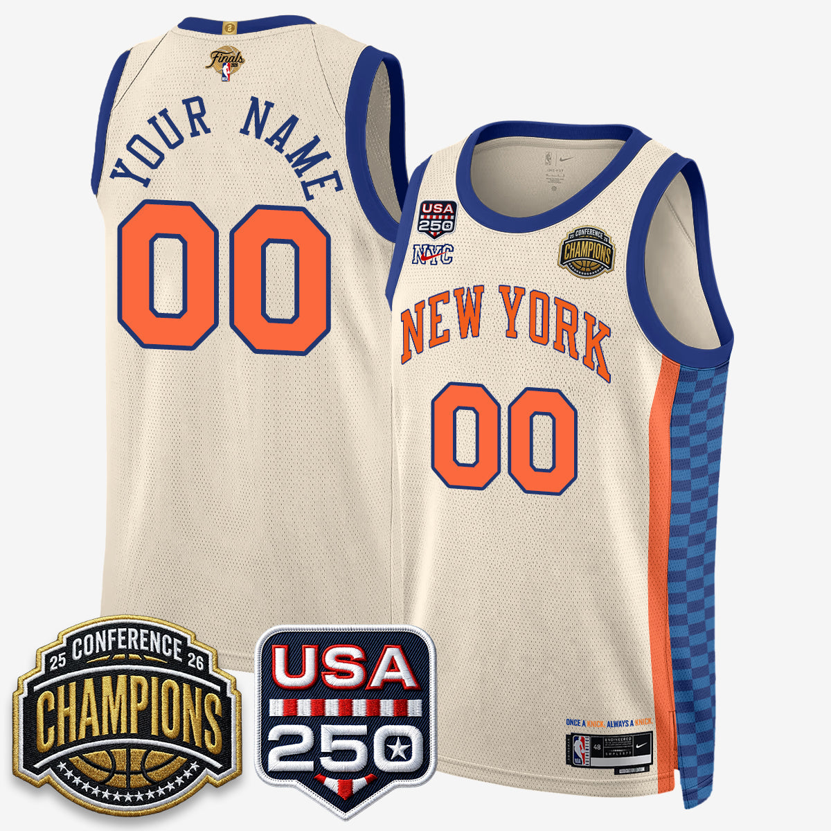 NYK 2026 NBA Eastern Conference Champions City Edition Custom Jersey V2- Stitched