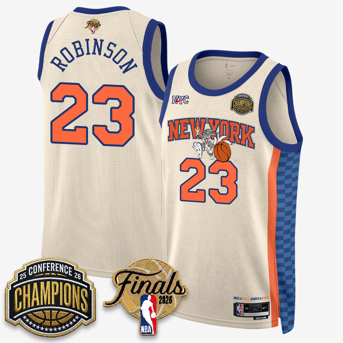 NYK 2026 NBA Eastern Conference Champions x Looney Tunes Vapor Jersey V2- Stitched