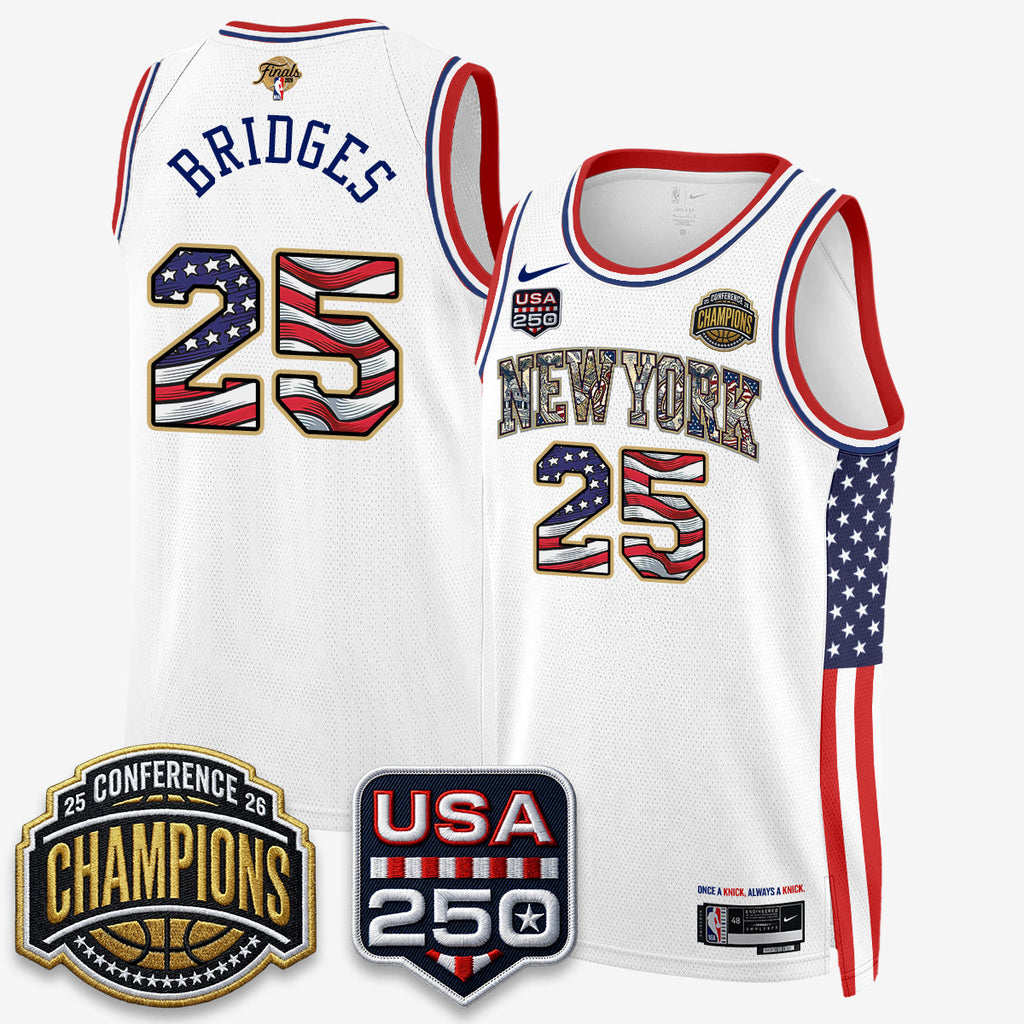 NYK 2026 NBA Eastern Conference Champions x Fourth of July Vapor Jersey - Stitched