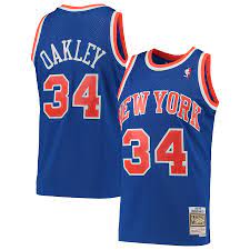 New York Knicks Charles Oakley 1991-92 Mitchell & Ness Blue Basketball Jersey