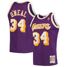 Los Angeles Lakers Shaquille O'Neal Purple 1996-97 Hardwood Classics Swingman Jersey
