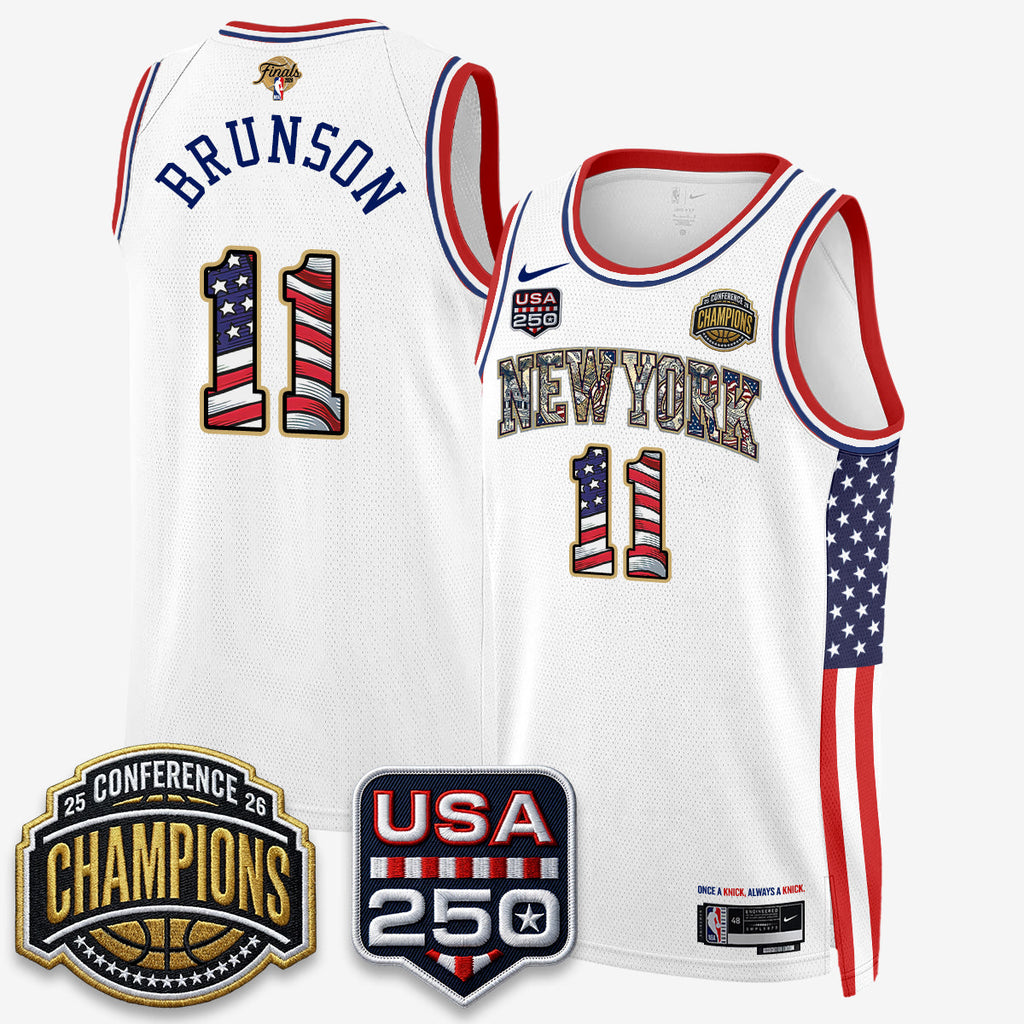 NYK 2026 NBA Eastern Conference Champions x Fourth of July Vapor Jersey - Stitched