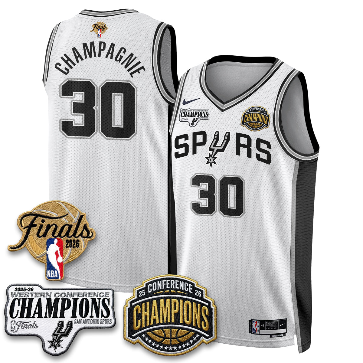 SAS 2026 NBA Western Conference Champions Vapor Jersey - Stitched
