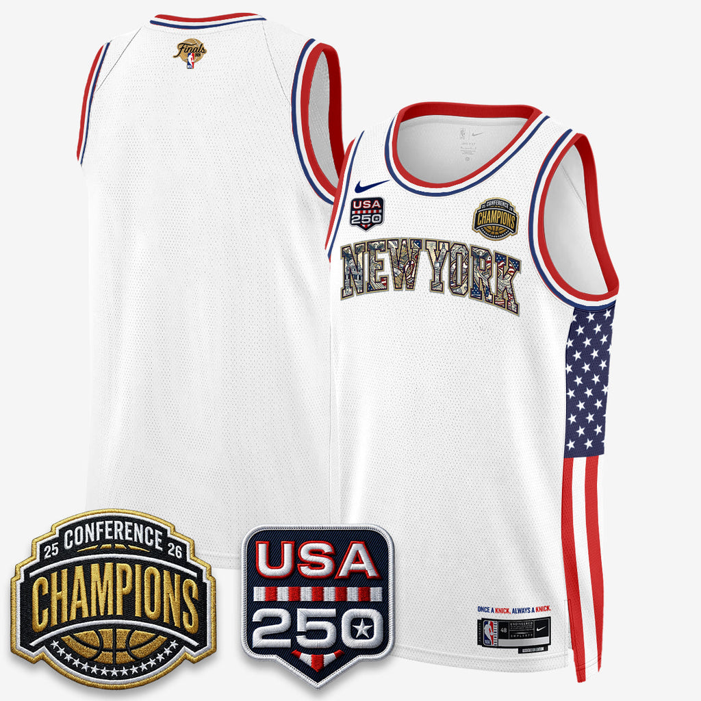 NYK 2026 NBA Eastern Conference Champions x Fourth of July Vapor Jersey - Stitched