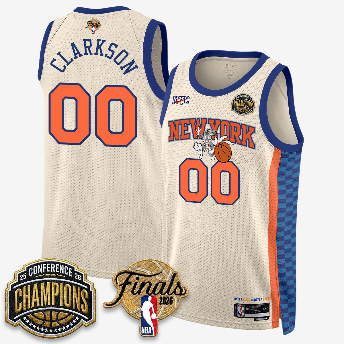 NYK 2026 NBA Eastern Conference Champions x Looney Tunes Vapor Jersey V2- Stitched