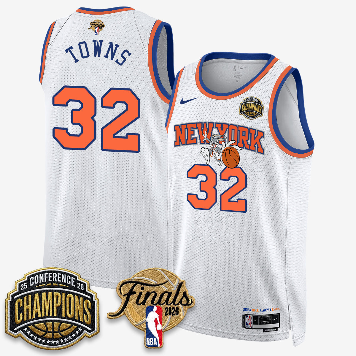 NYK 2026 NBA Eastern Conference Champions x Looney Tunes Vapor Jersey V2- Stitched