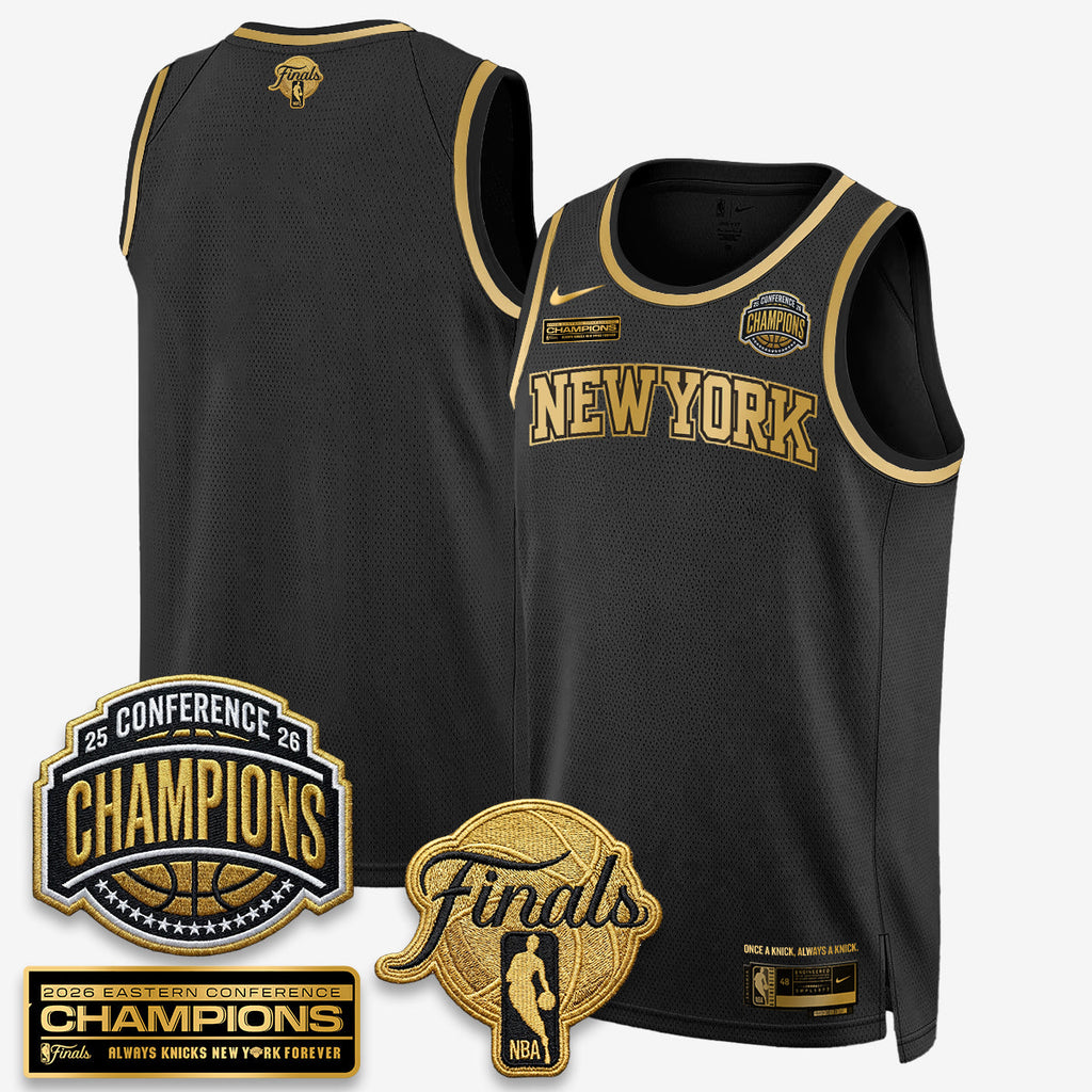 NYK 2026 NBA Eastern Conference Champions Black Gold Edition Jersey - Stitched