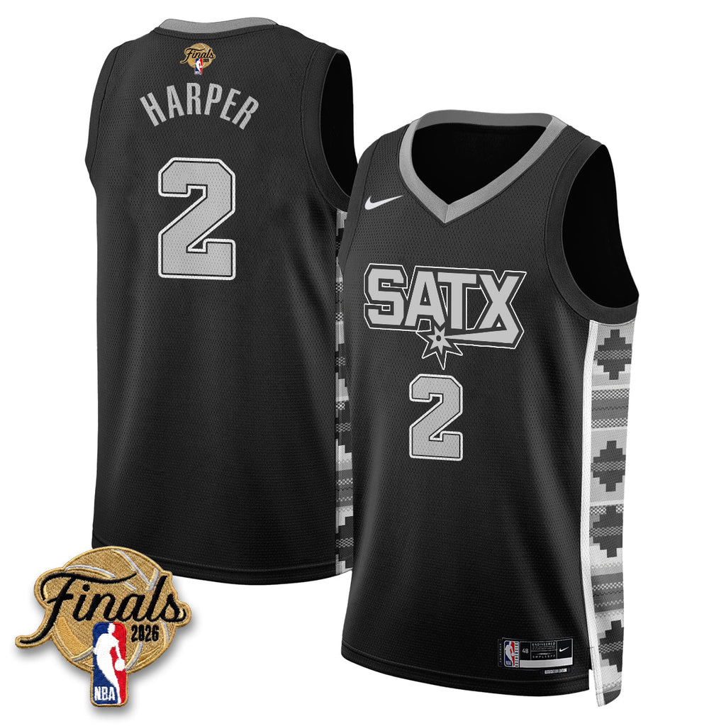 SAS 2026 NBA Western Conference Champions Vapor Jersey V2- Stitched