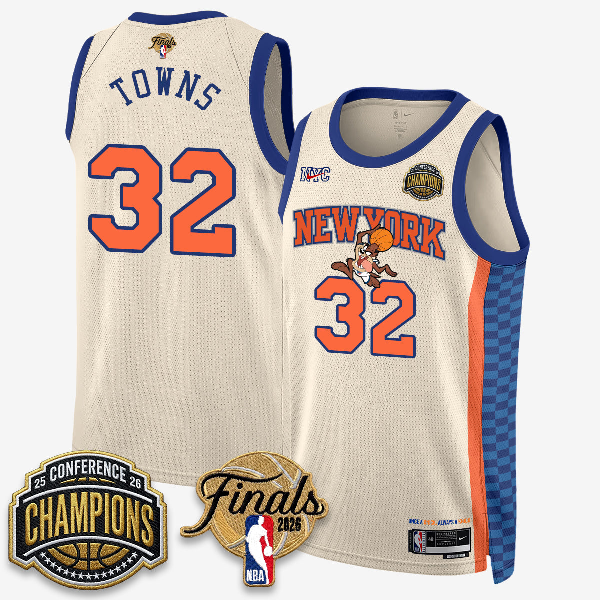 NYK 2026 NBA Eastern Conference Champions x Looney Tunes Vapor Jersey V2- Stitched